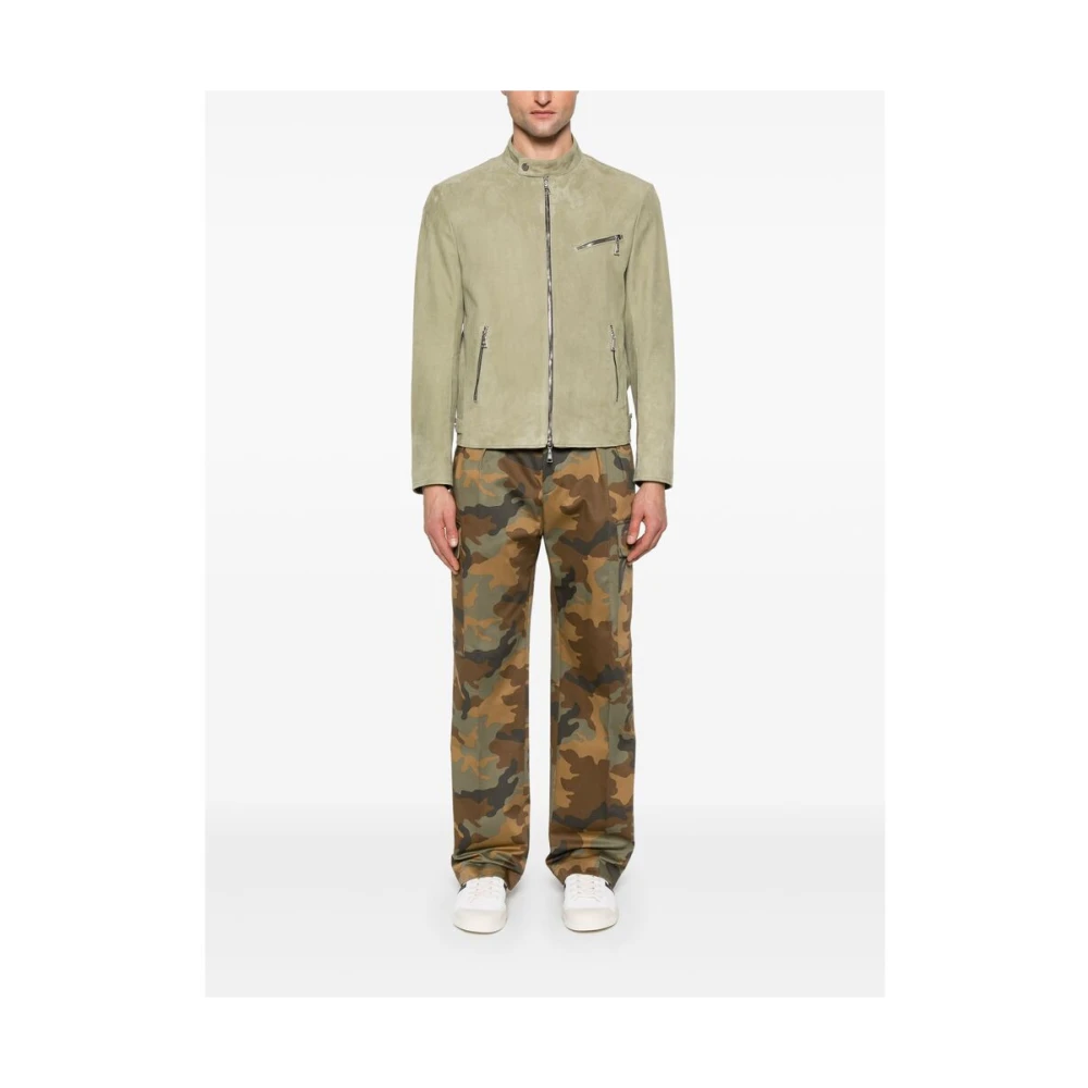 Tagliatore Leren jas Green Heren