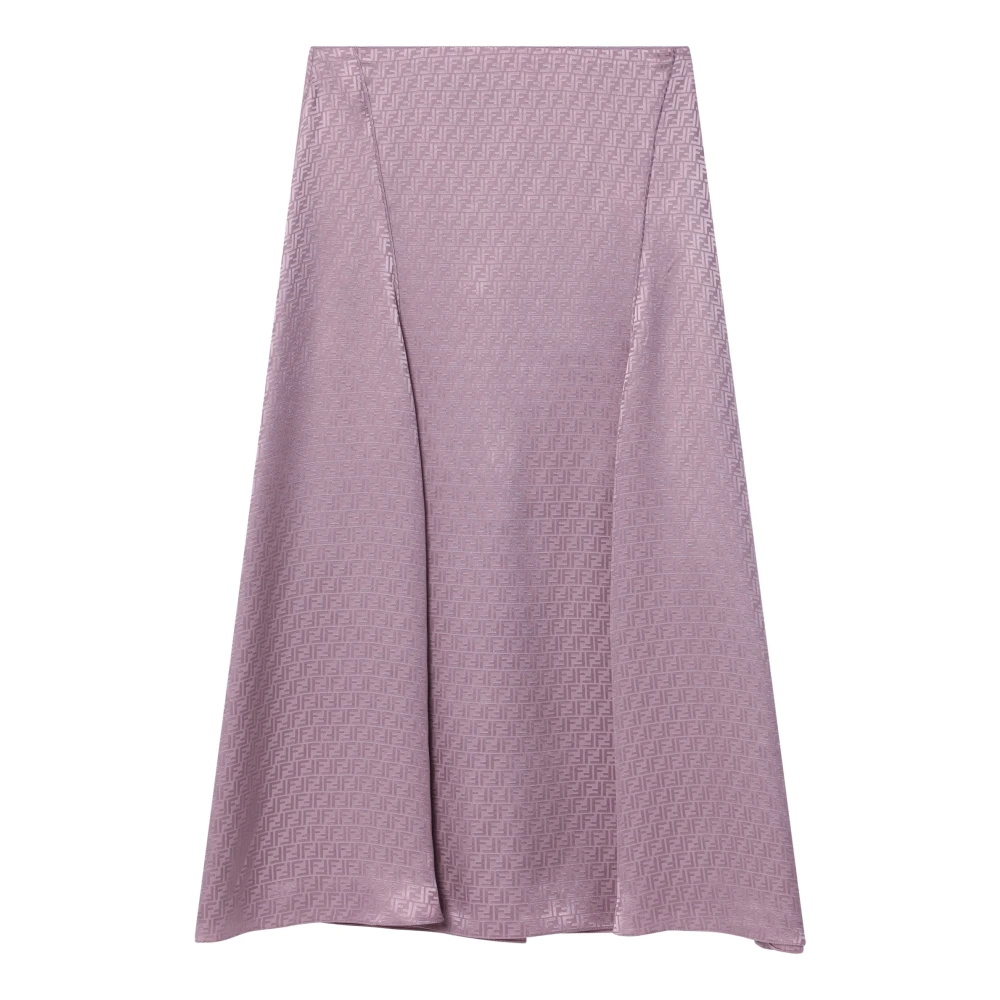 Fendi Lange Rok met Uniek Ontwerp Purple Dames
