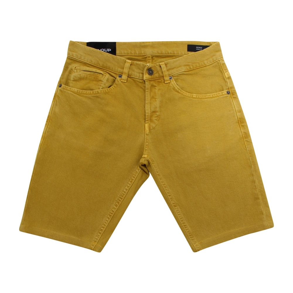 Dondup Men's Yellow Denim Bermuda Shorts Made In Italy - Denim Shorts - W30 - Shorts