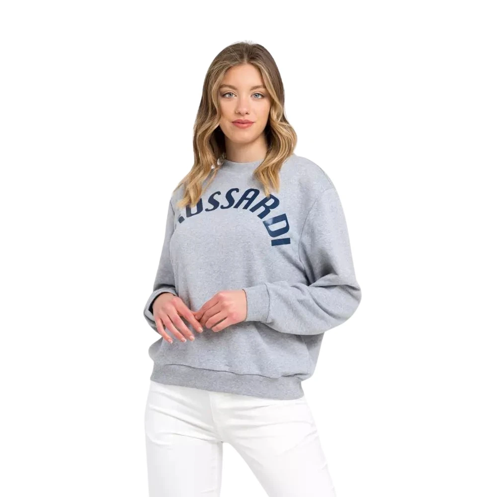 Trussardi , Sweatshirts, Female, Gray, Xs, Casual Oversized Sweatshirt