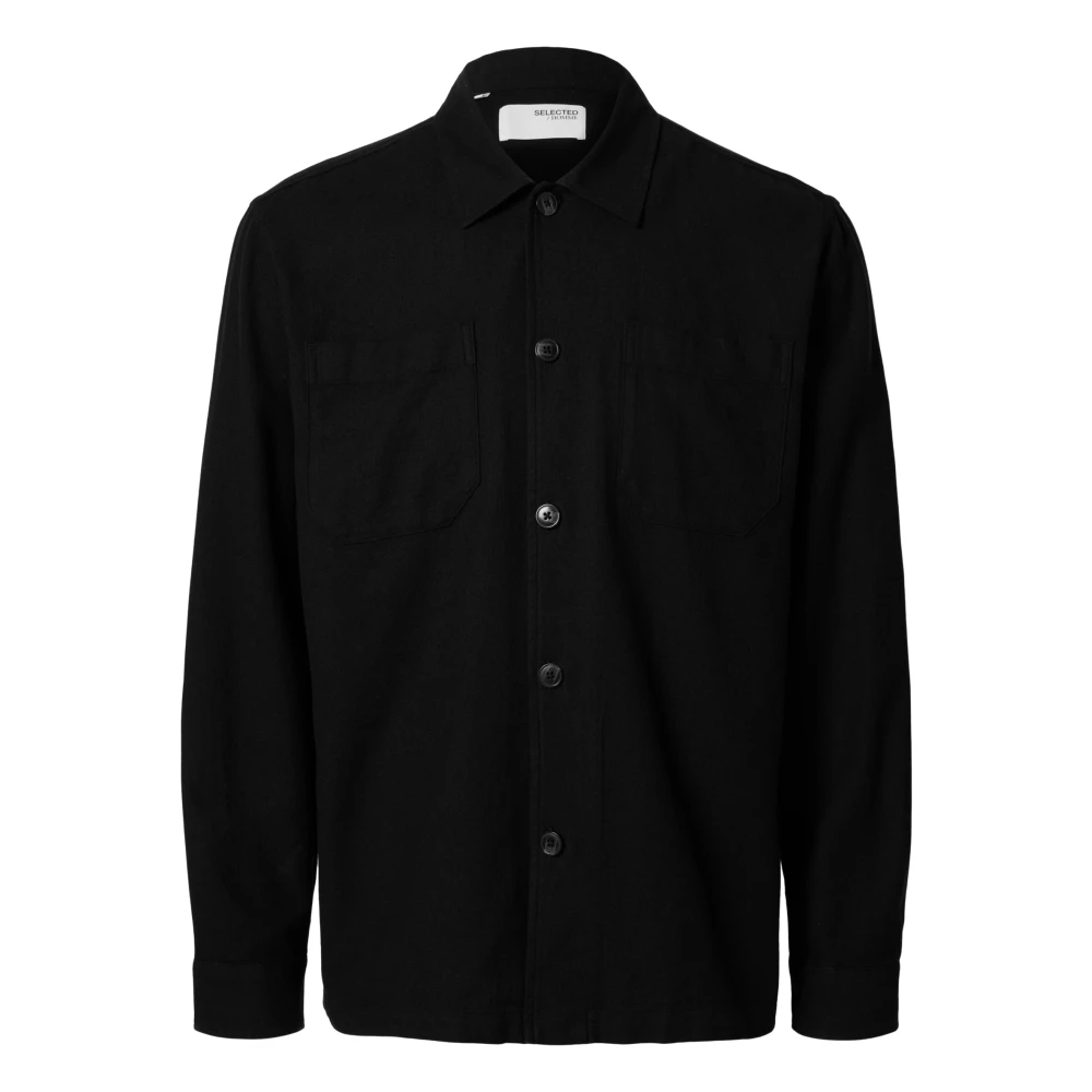 Svart Sun Overshirt Shacket Button-Up Skjorte