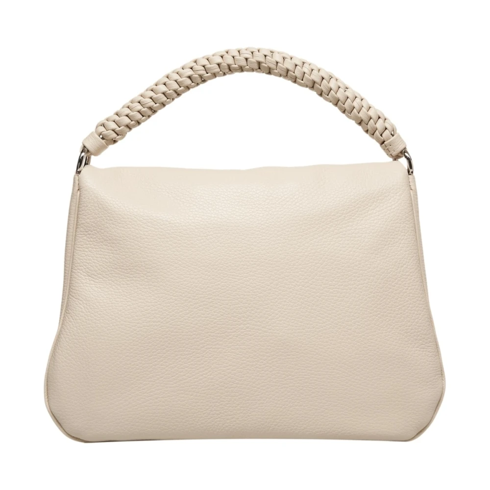 Orciani Beige Leren Handtas met Handvat Beige Dames