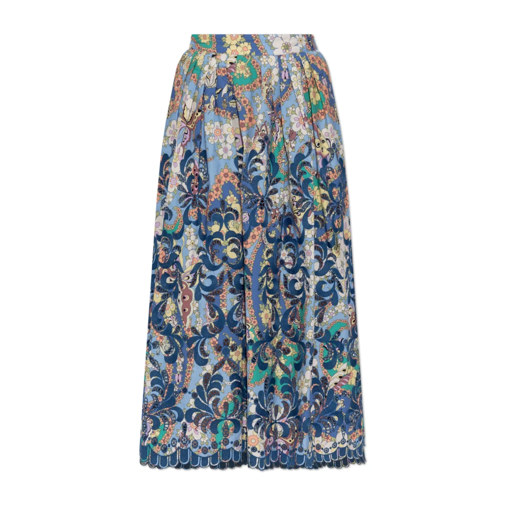 ETRO Geplooide rok met zakken Blue Dames