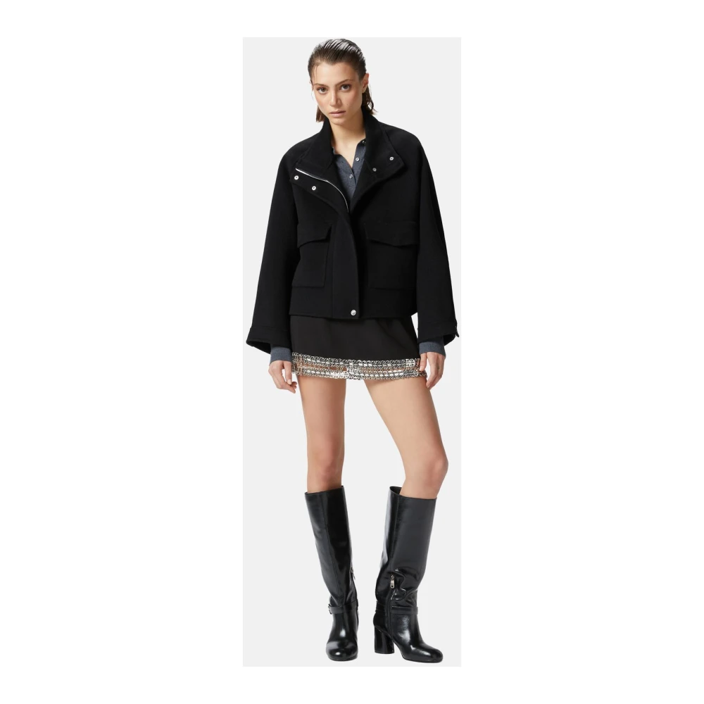 pinko Stijlvolle Jas voor Vrouwen Black Dames