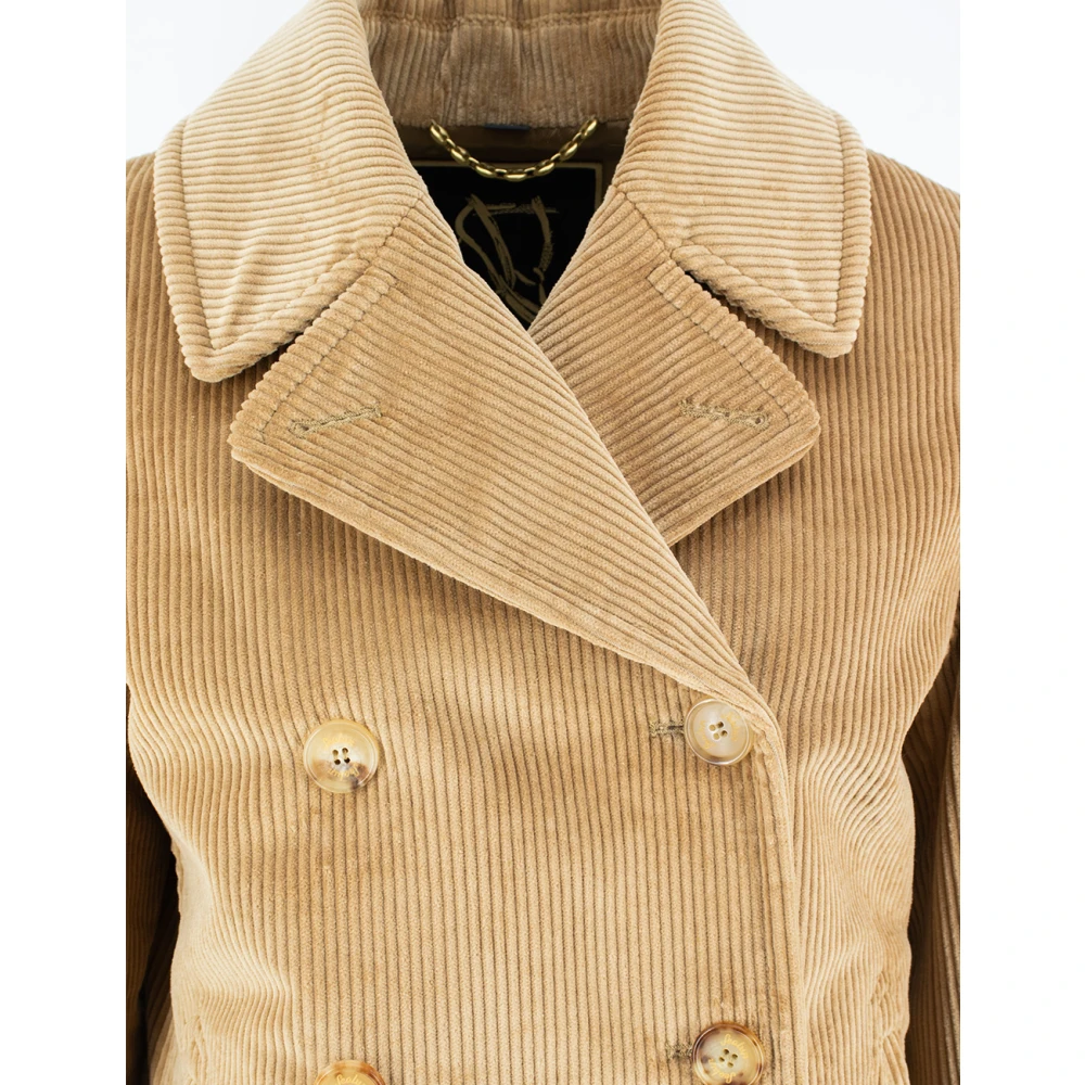 Sealup Ribbed Classic Coat Beige Dames