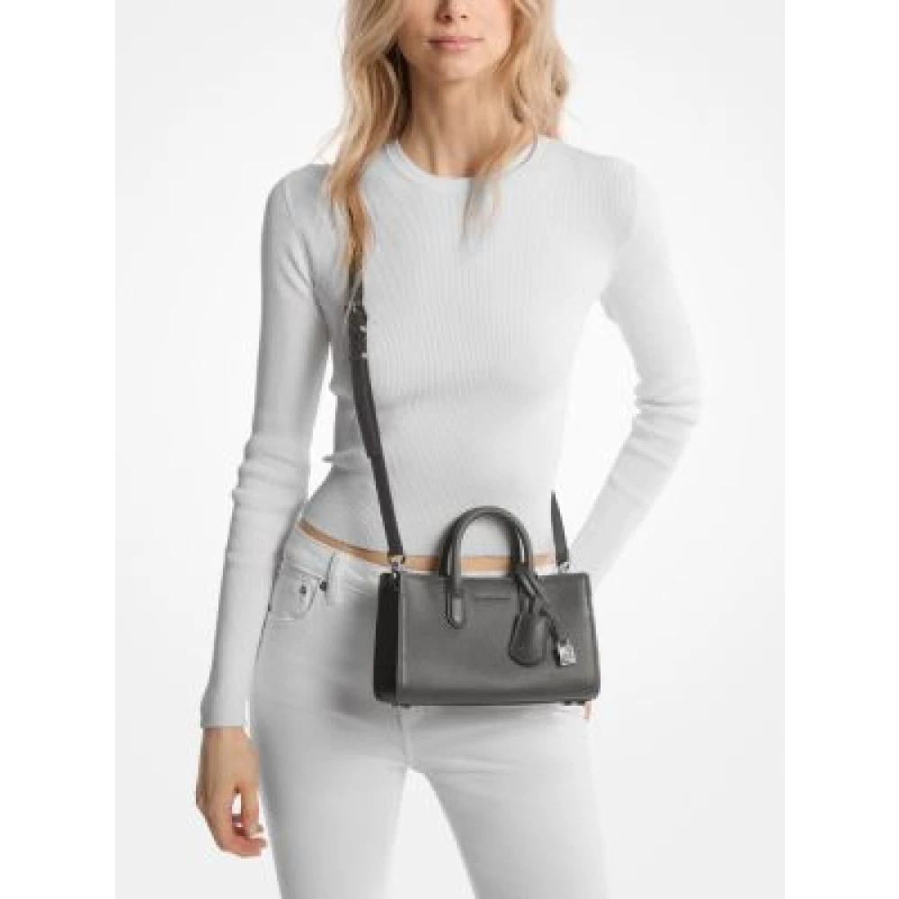 Michael Kors Scarlett Schoudertas met Elegante Sluiting Gray Dames