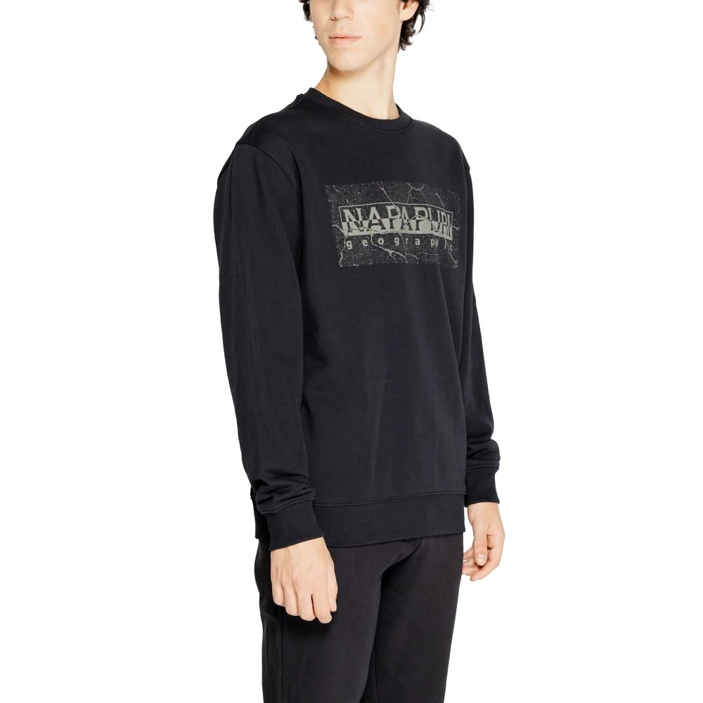 Napapijri Zwarte Katoenen Sweatshirt Herfst Winter Collectie Black Heren