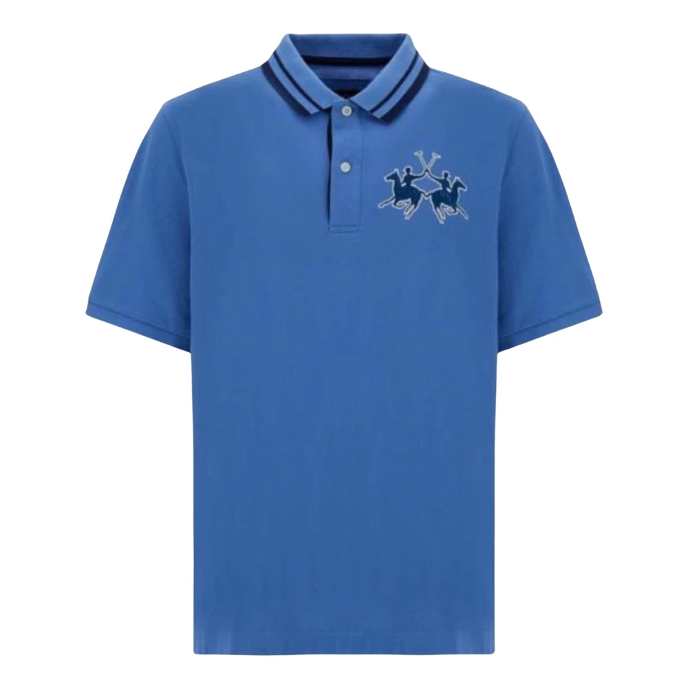La Martina Men's Blue Polo Pique - Polo Shirts - M - Tops