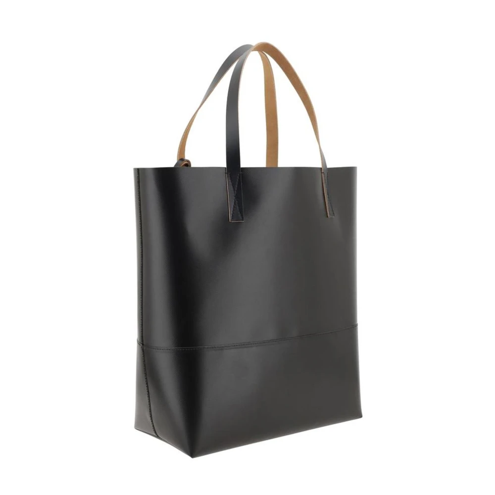 Marni Iconische Geometrische Schoudertas met Dubbele Handvatten Black Heren