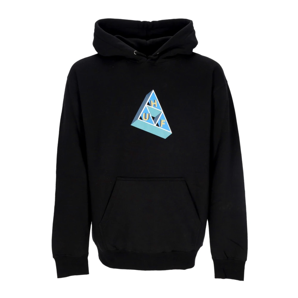 Huf Men's Black Hoodies, L, Triple Triangle Hoodie