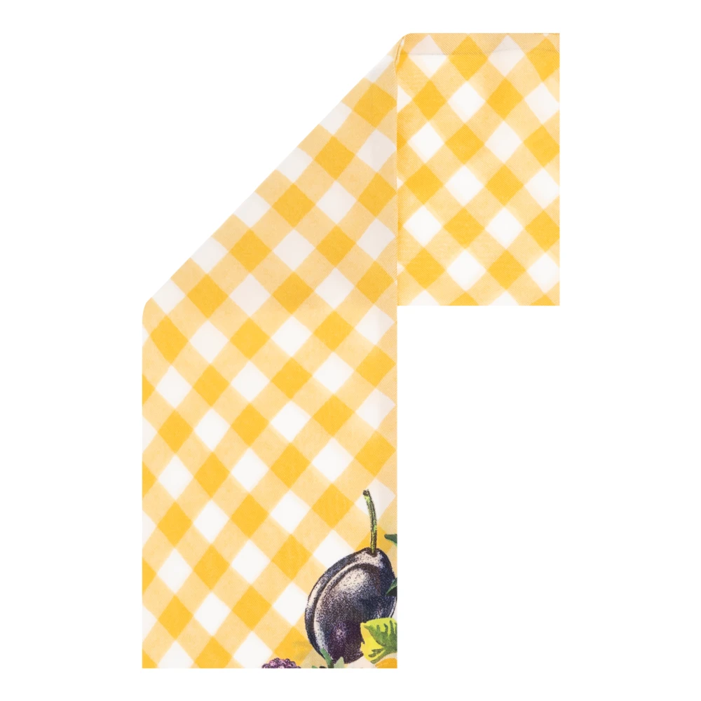 Moschino Zijden sjaal met print Yellow Dames