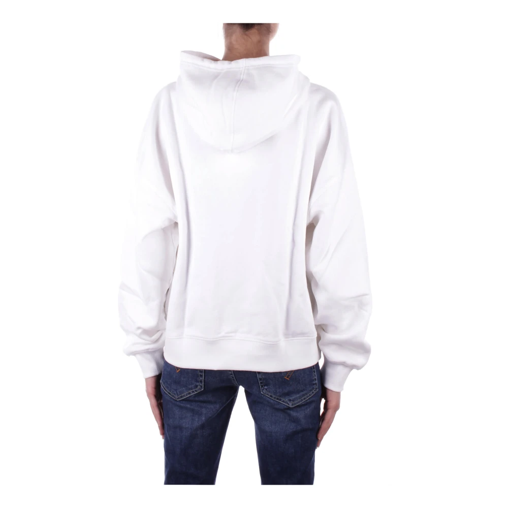 Guess Witte Hoodie met Logo Zak White Dames