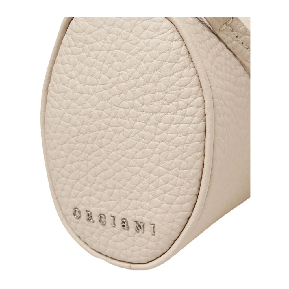 Orciani Stijlvol Beige Leren Schoudertas Beige Dames