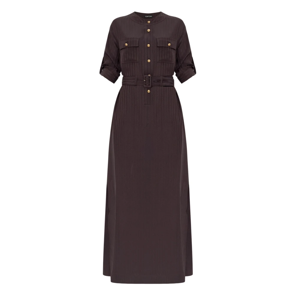 Tom Ford Elegante Zwarte Jurk voor Vrouwen Brown Dames