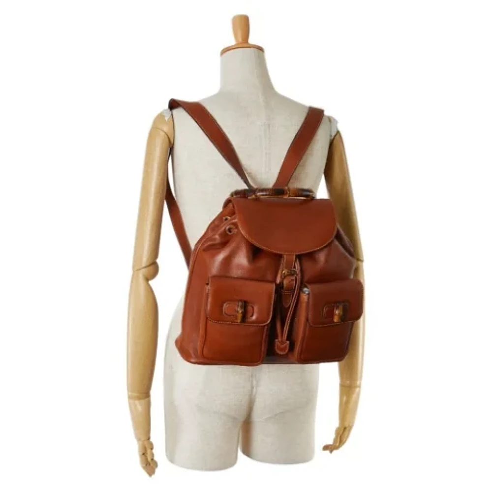 Gucci Vintage Pre-owned Leather shoulder-bags Brown Dames