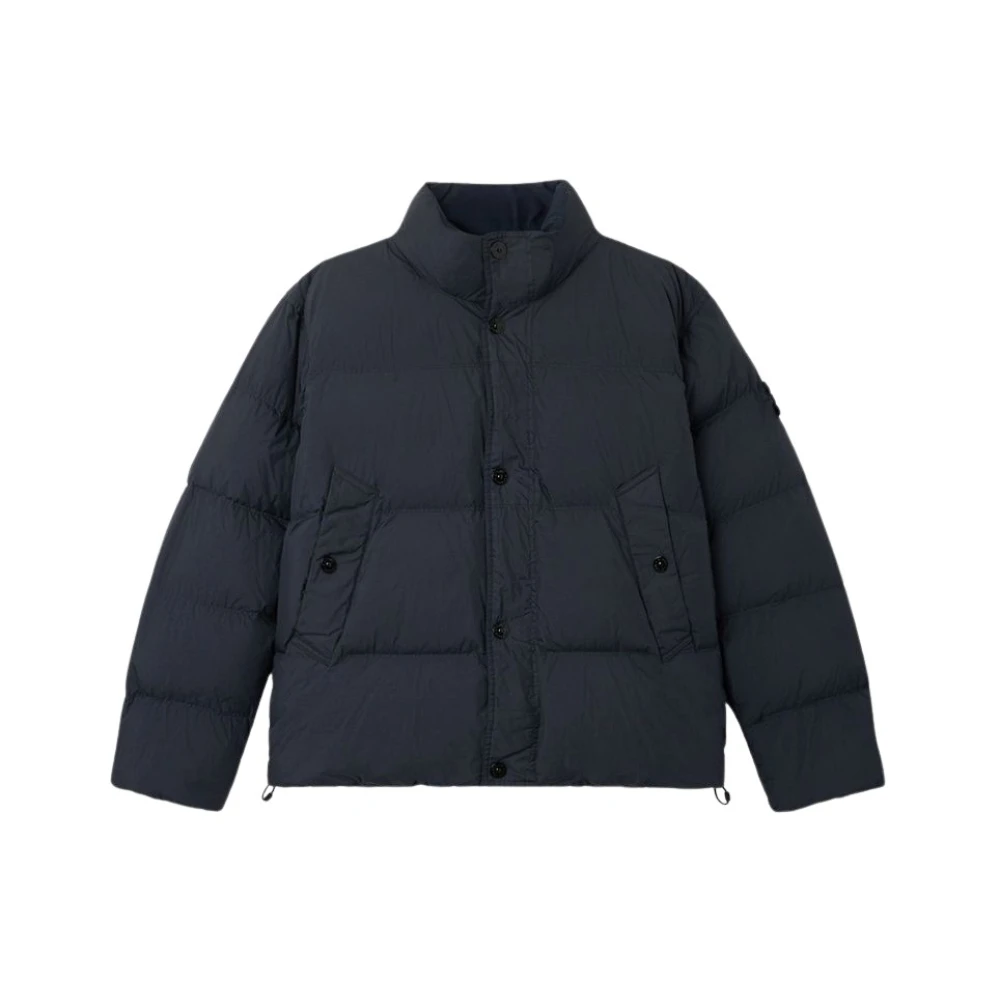Stone Island Men's Blue Jacket Zip "Crinkle Reps Ny" - Image 5