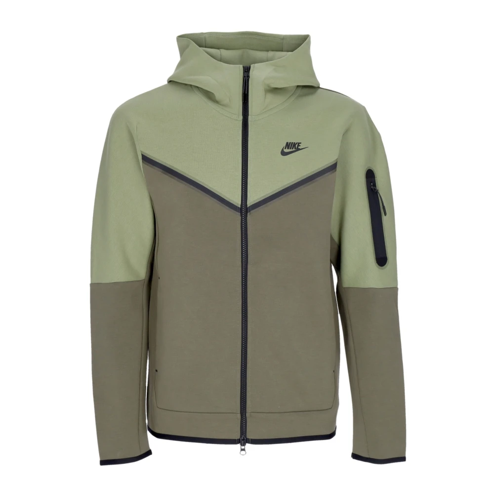 Nike Lichtgewicht rits hoodie Sportswear Tech Fleece Green Heren