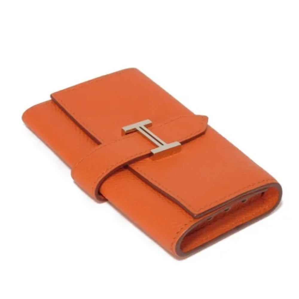 Hermès Vintage Pre-owned Leather key-holders Orange Heren