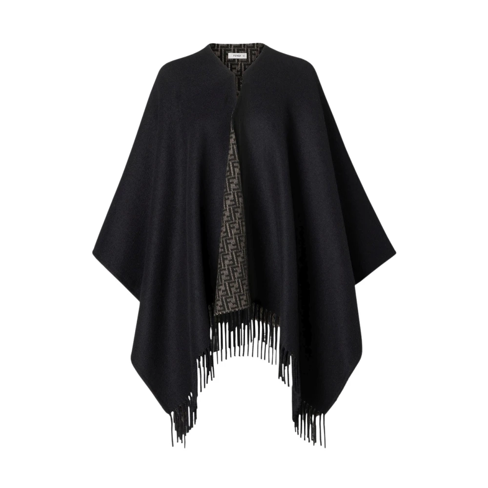 Fendi Black Wool Oves Aries Scarf - Image 4