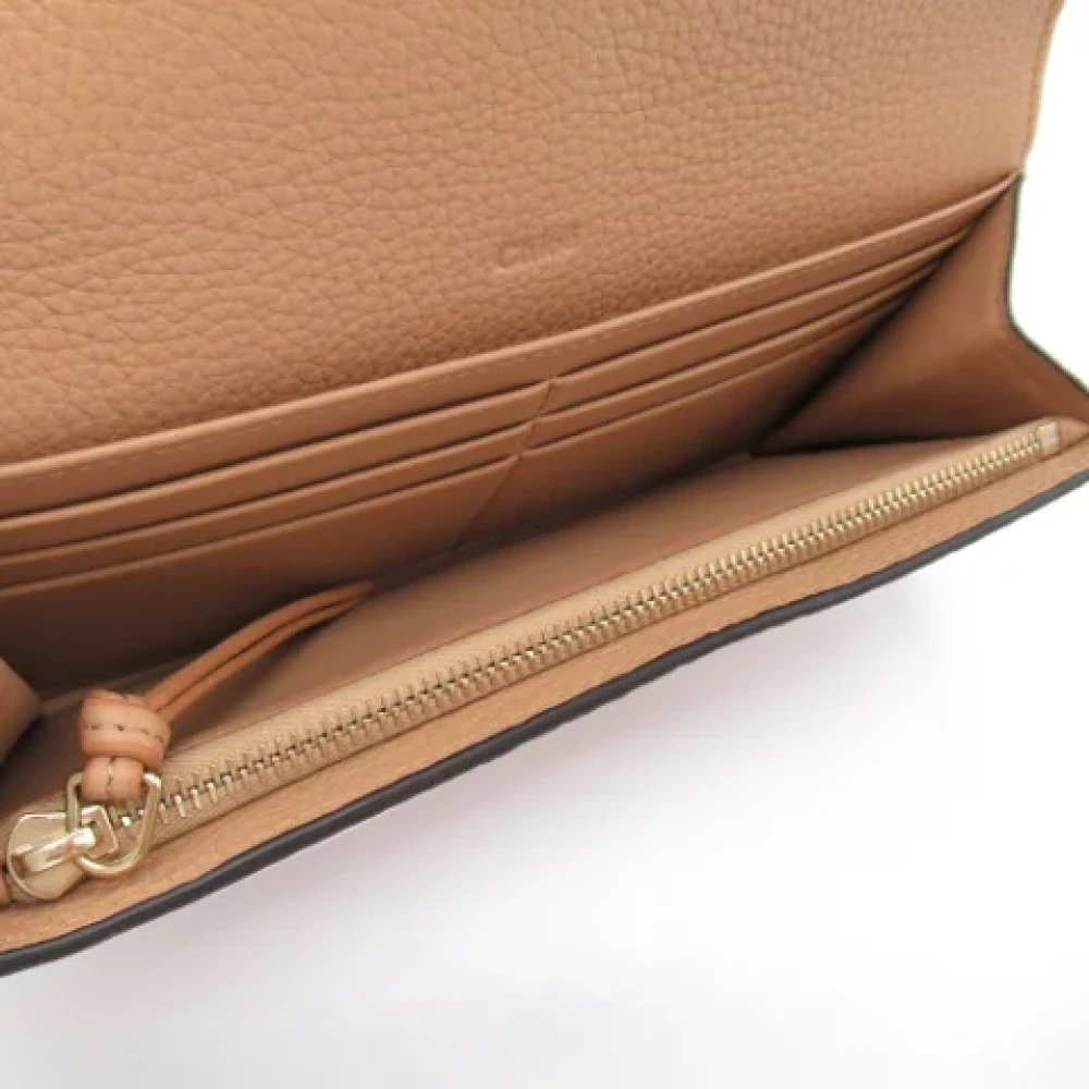 Chloé Pre-owned Leather wallets Brown Dames