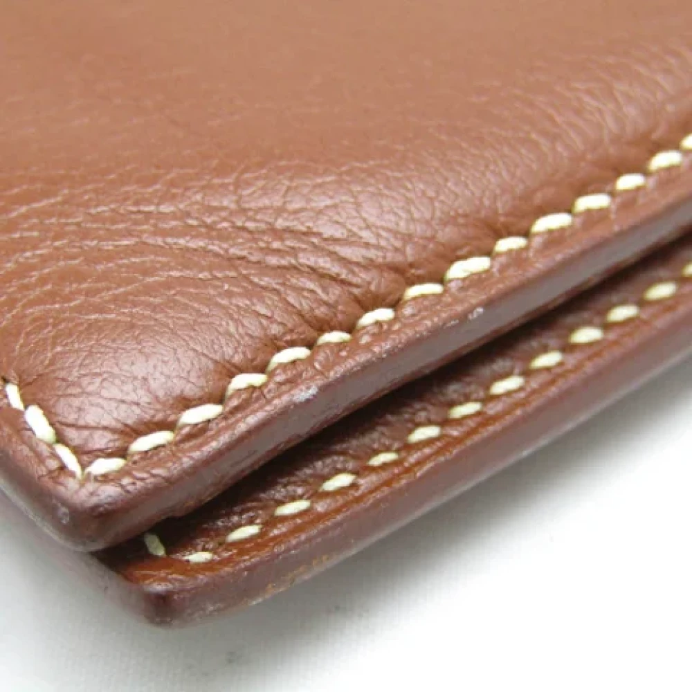 Hermès Vintage Pre-owned Leather wallets Brown Heren