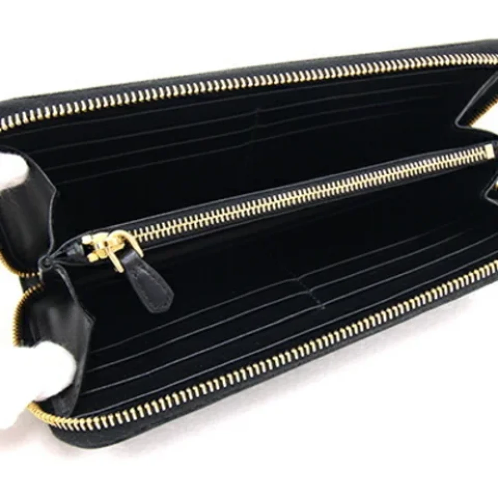 Prada Vintage Pre-owned Leather wallets Black Dames
