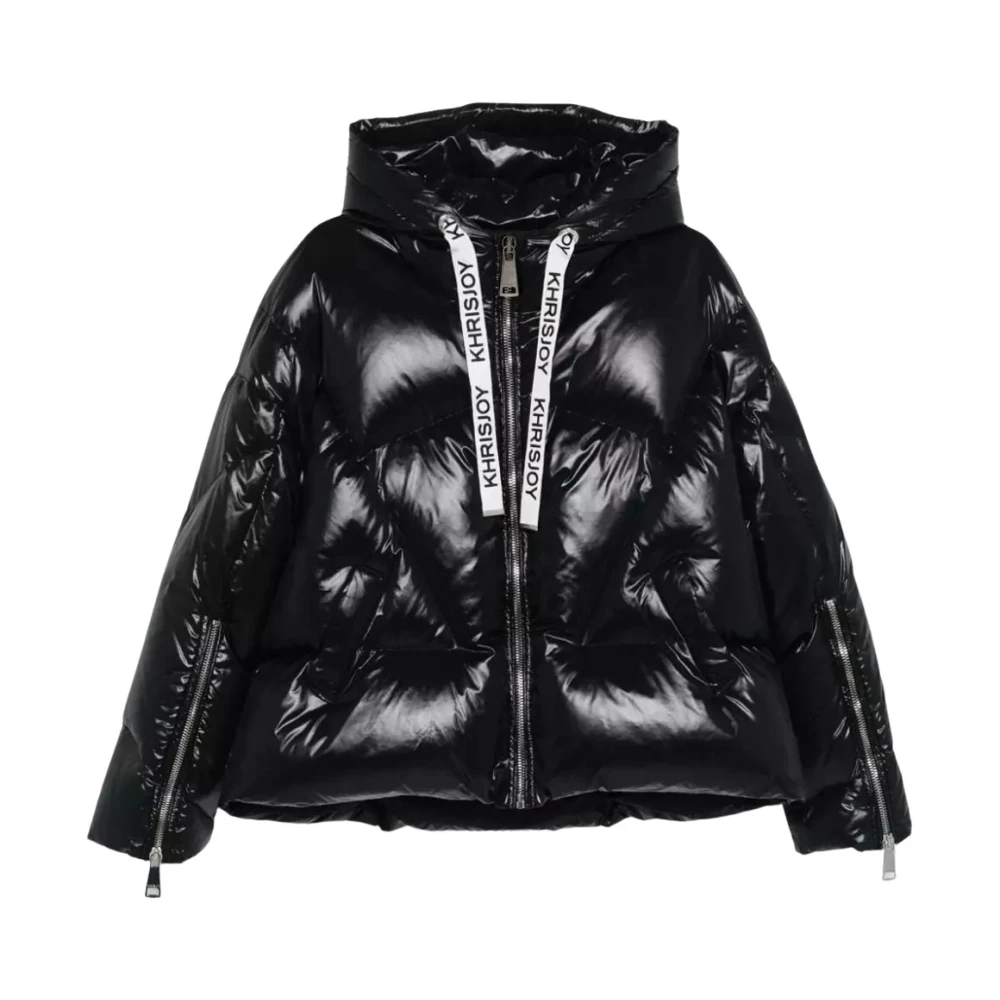 Khrisjoy Black Shiny Hooded Down Jacket - Female - Winter Jackets - 3XS - Jackets