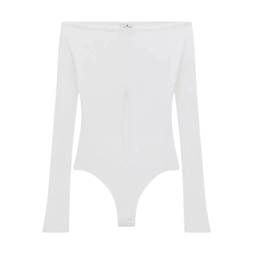Courrèges Women's White Cut-Out Bodysuit
