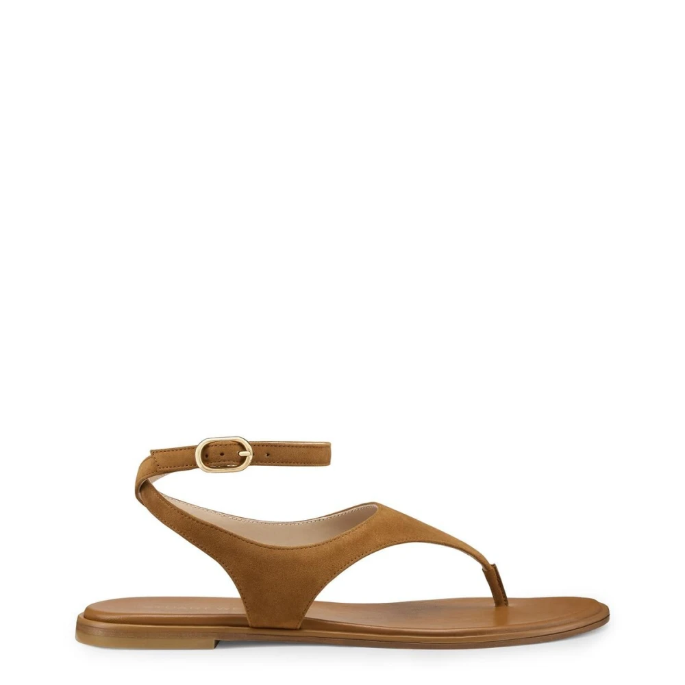 Stuart Weitzman Women's Brown Marley Sandal - Flat Sandals - 7 Uk - Shoes