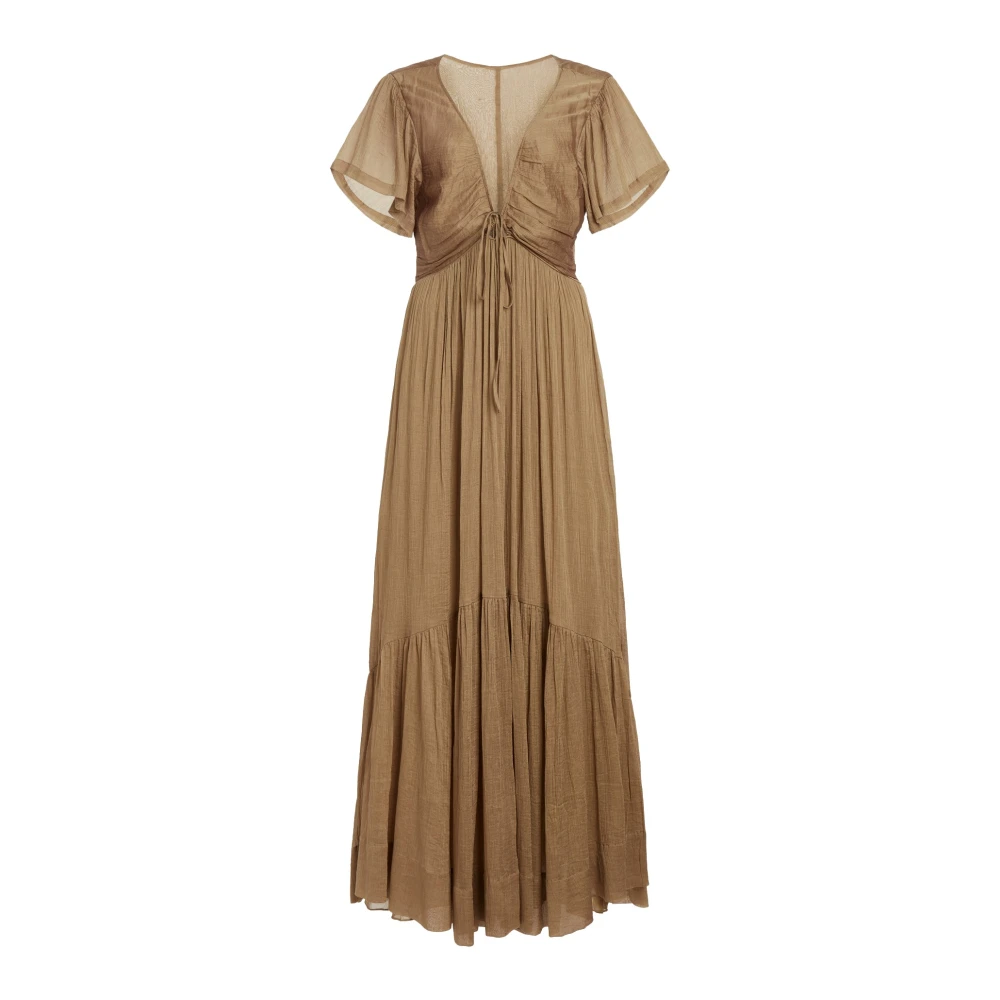 Isabel marant Elegante Agathe Jurk voor Vrouwen Brown Dames