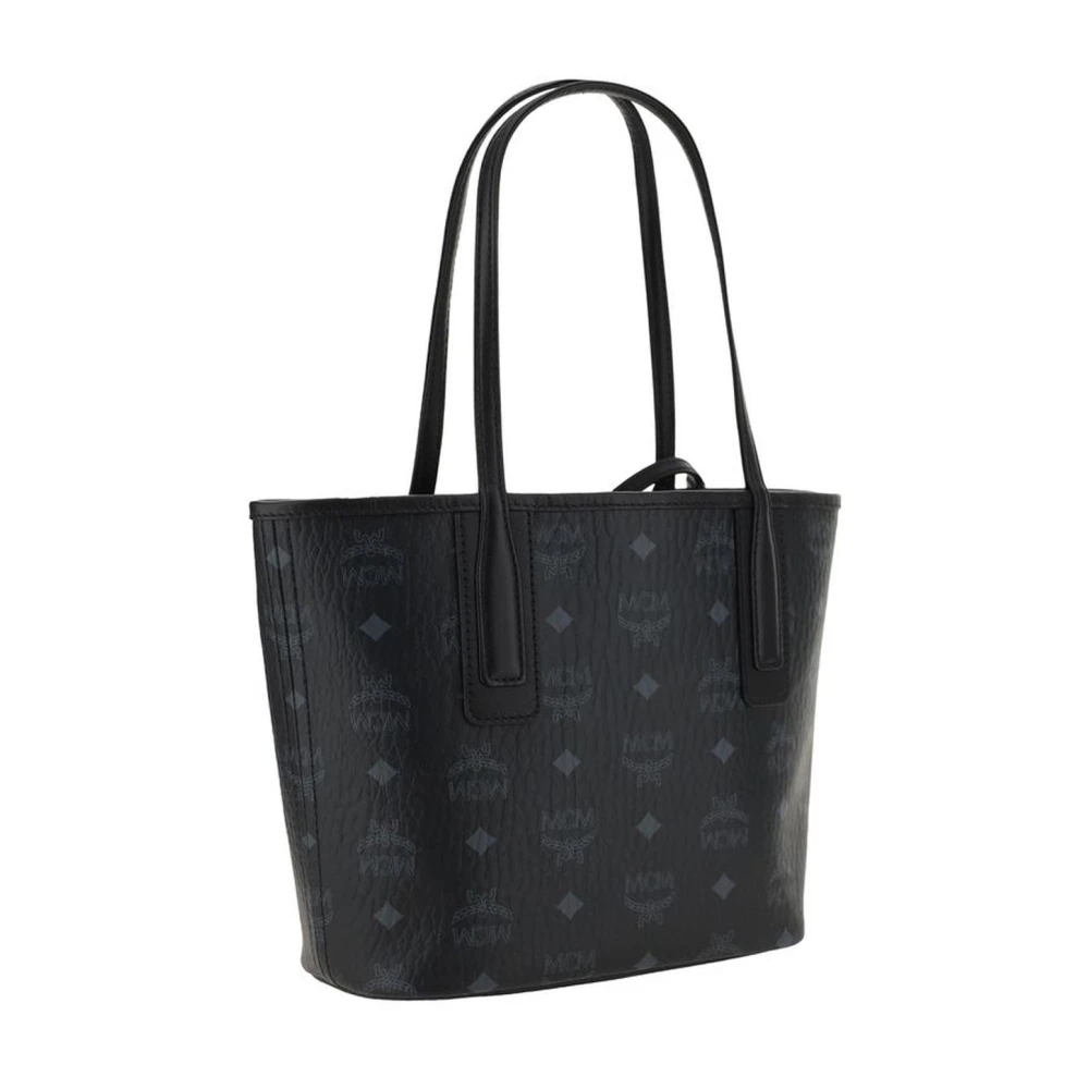 MCM Handtas met gouden plaat en mini-tasje Black Dames