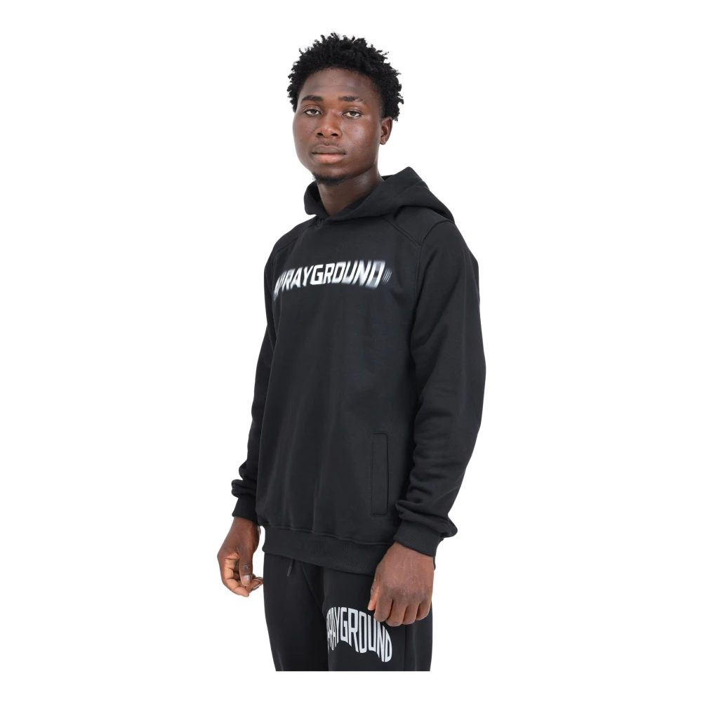 Sprayground Zwarte hoodie Bokeh-effect trui Black Heren