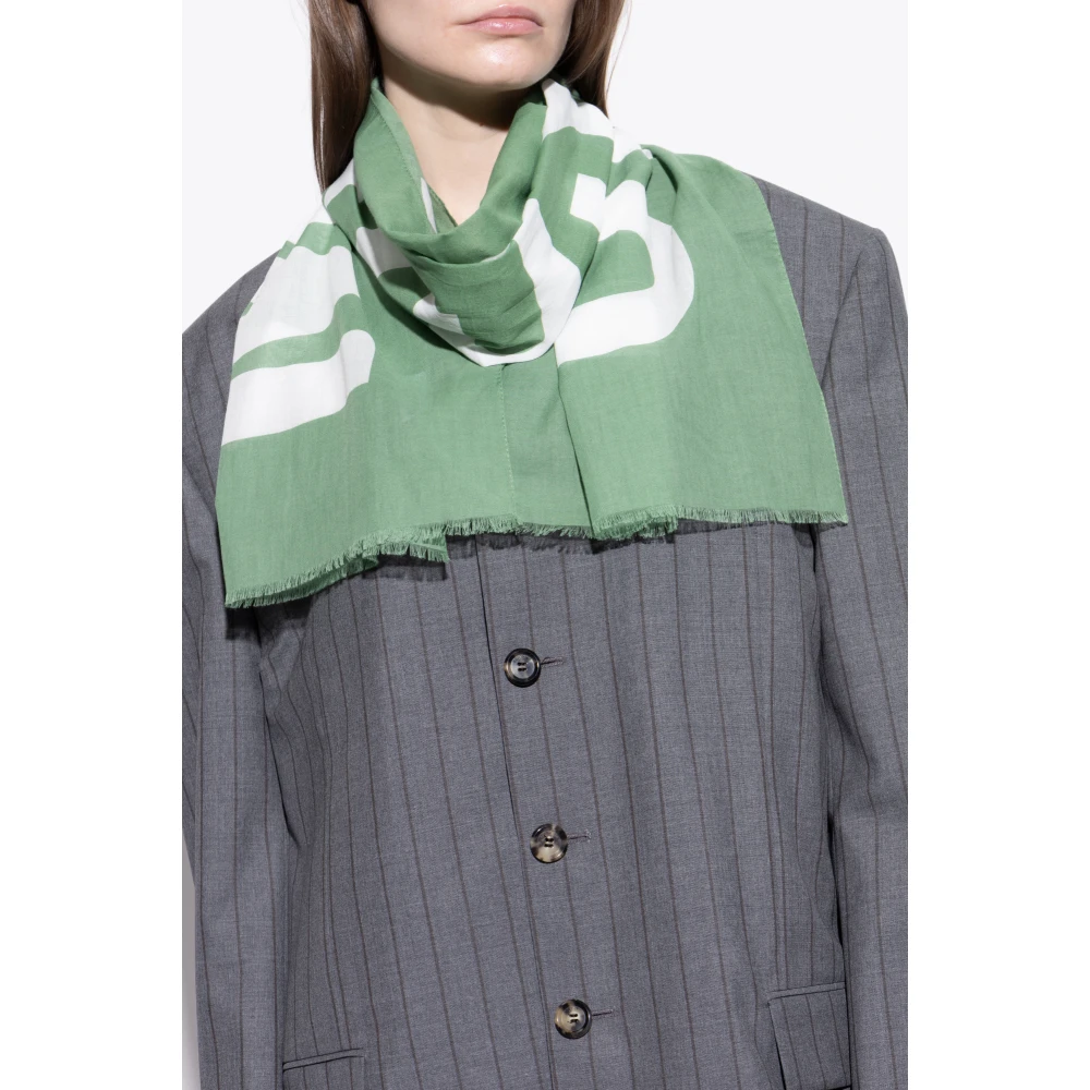 Moschino Sjaal met logo Green Unisex