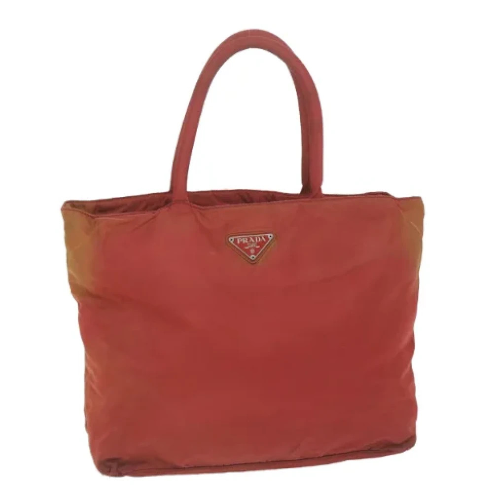 Prada Vintage Pre-owned Nylon handbags Red Dames