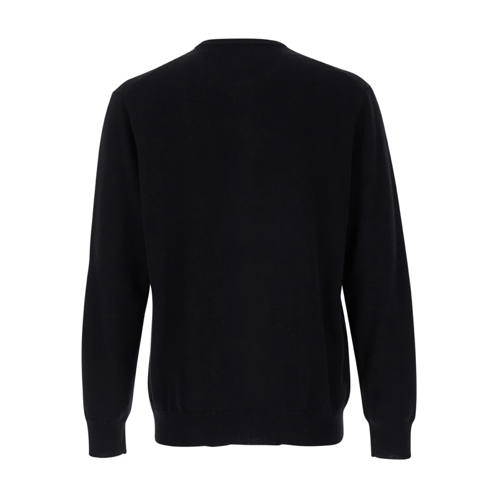 Plain Units Zwarte Cashmere Crewneck Sweater Black Heren