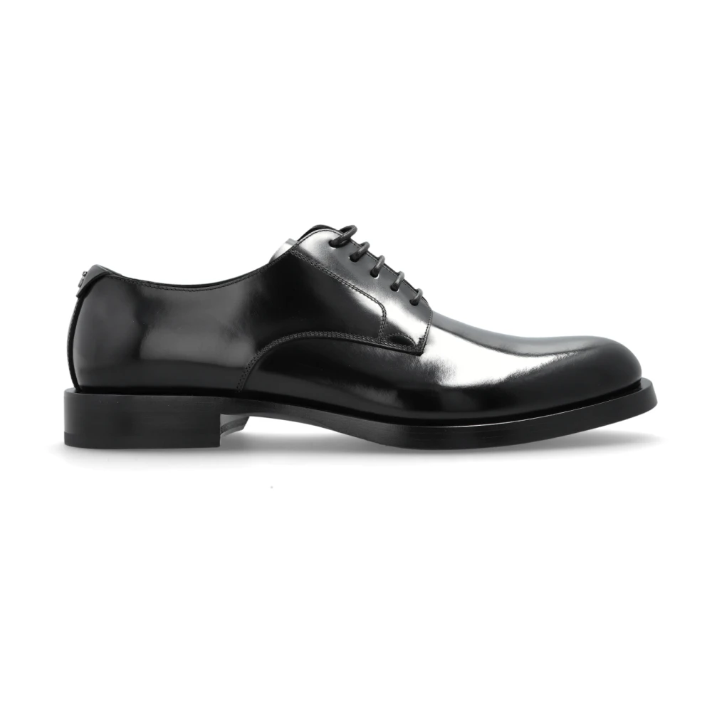 Dolce & Gabbana Mannelijk Zwart Schoenen Heren, 40 Eu, Leer, Derby-Schoenen