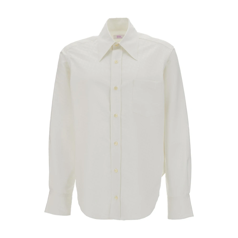 ERL Bedrukte Button Up Overhemd White Heren