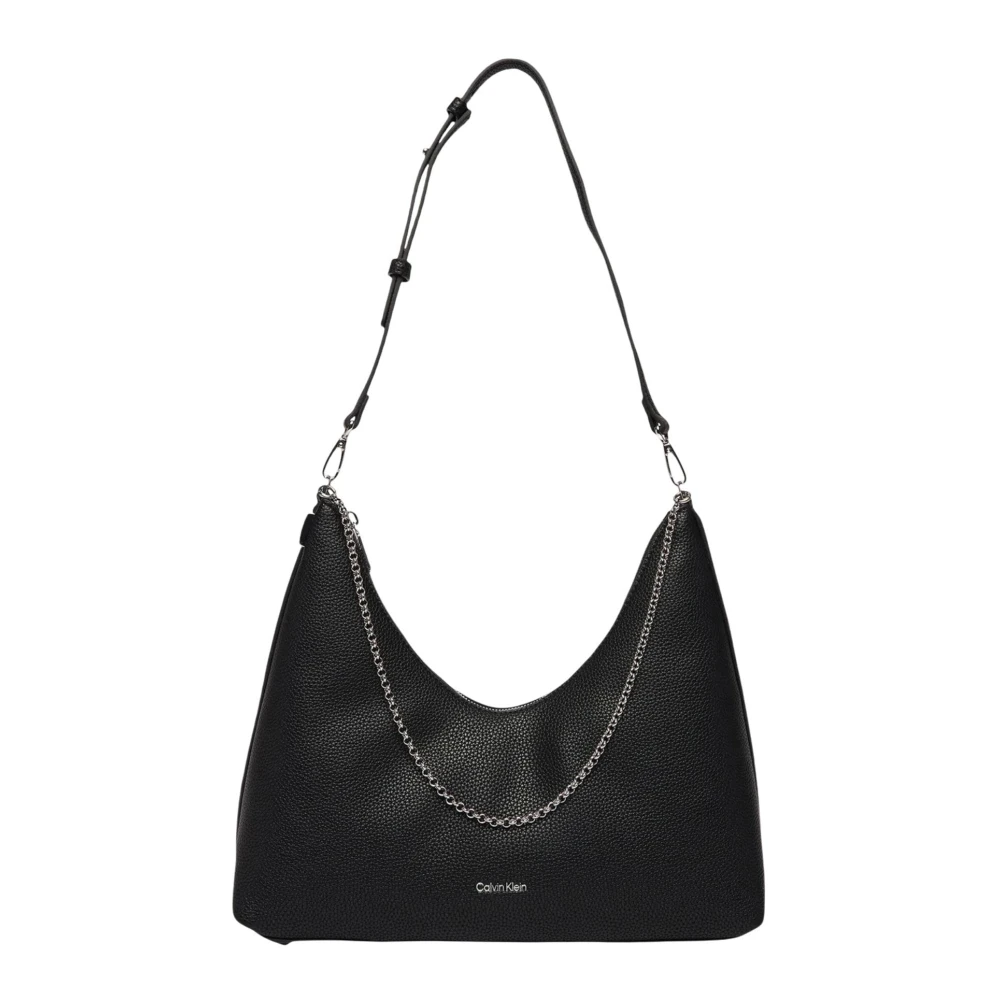 Calvin Klein Women's Black Emblem Hw Pebble Shoulder Bag