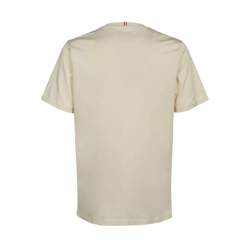 Les Deux Katoenen Ribgebreide Crew T-Shirt Beige Heren