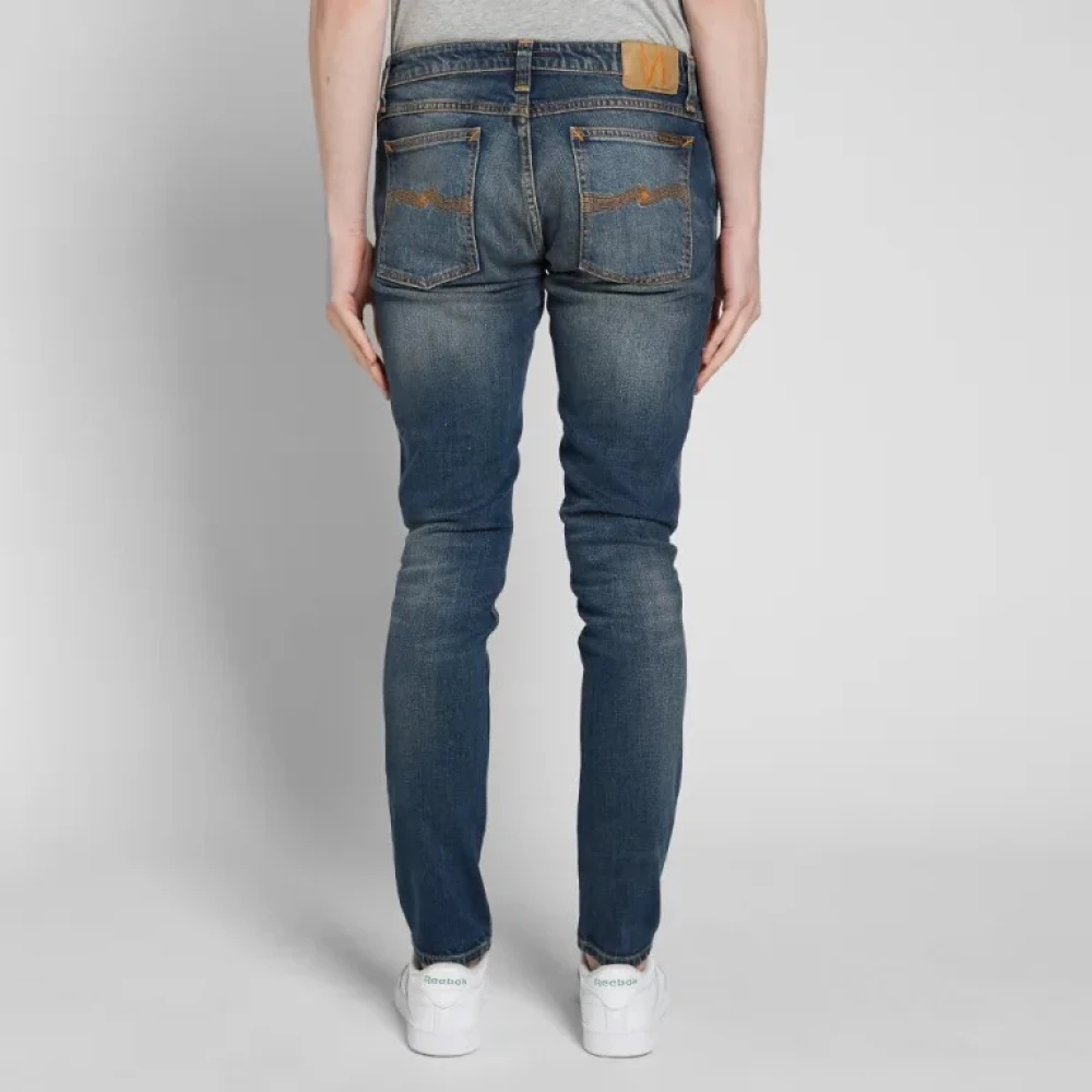 Nudie Jeans Skinny Lin Cold Blues Jeans Blue Heren