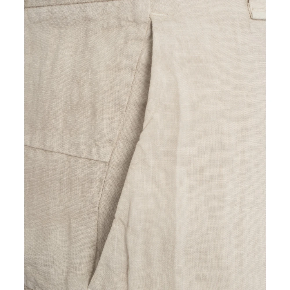 Transit Stijlvolle Beige Cargo Shorts Linnen Beige Heren
