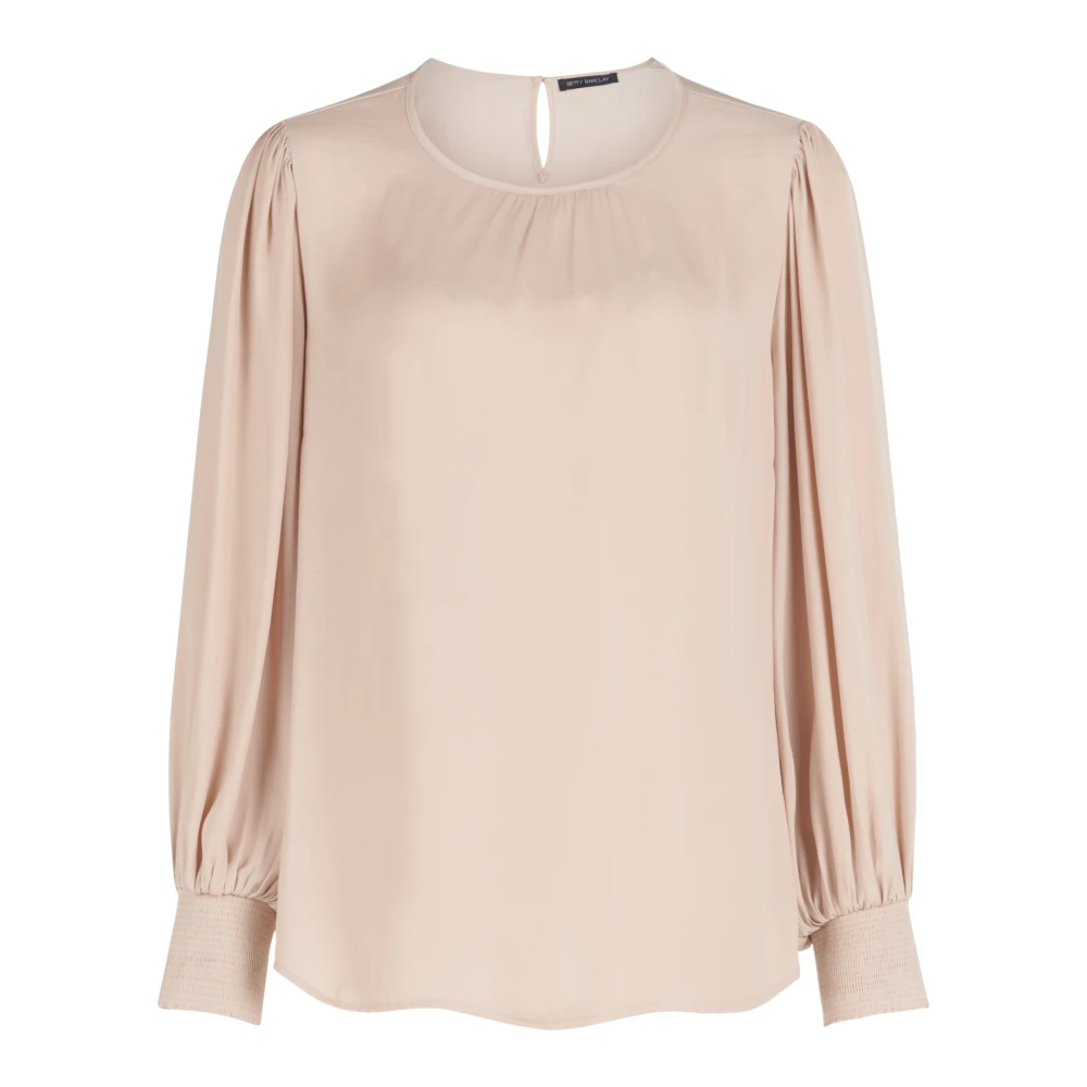 Betty Barclay Elegante Satijnen Blouse Beige Dames