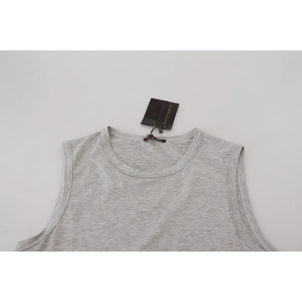 Ermanno Scervino Grijze Mouwloze Crewneck Tee Gray Heren