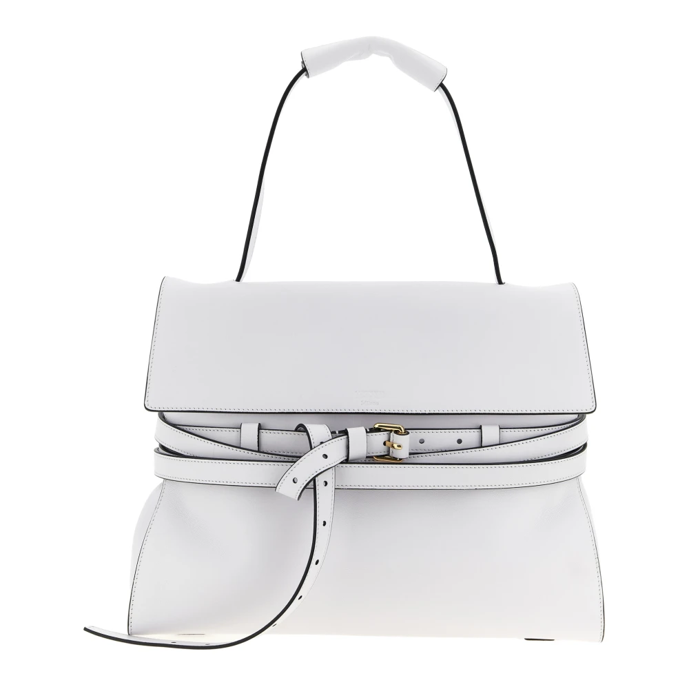 Moschino Women's White Tie Me Pekke Shoulder Bag - Handbags - One Size - Bags