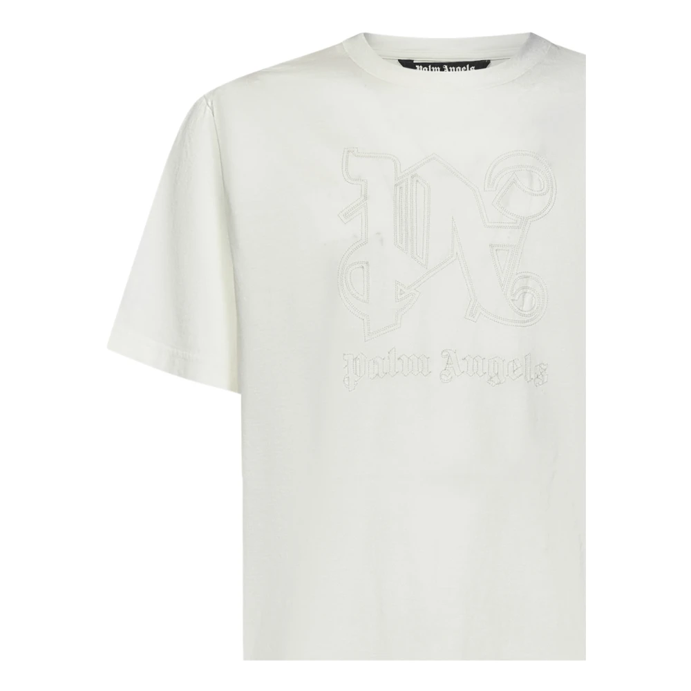 Palm Angels Witte T-shirts en Polos White Heren
