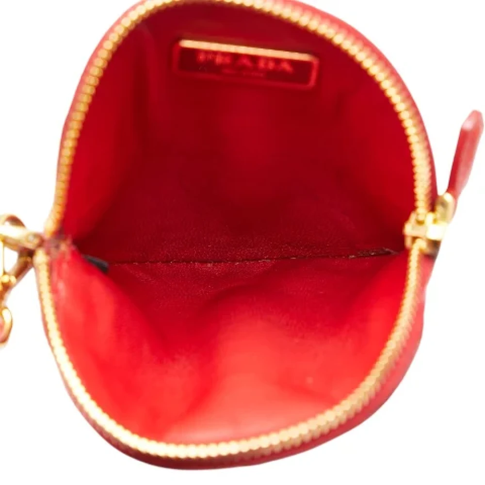 Prada Vintage Pre-owned Leather wallets Red Dames