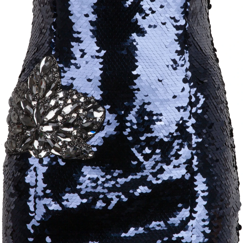 Genny Paillet Mini Jurk Blue Dames