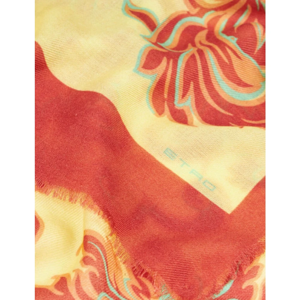 ETRO Venus Print Kasjmier Zijden Sjaal Multicolor Dames
