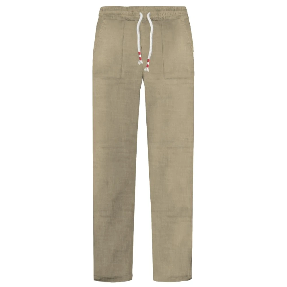 Mc2 Saint Barth Men's Beige Straight Trousers - Straight Trousers - S - Trousers