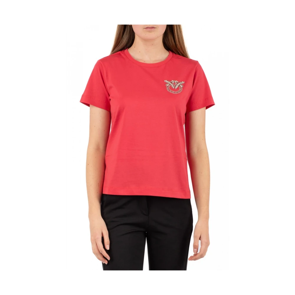 Pinko Rode Nambrone T-shirt Red Dames
